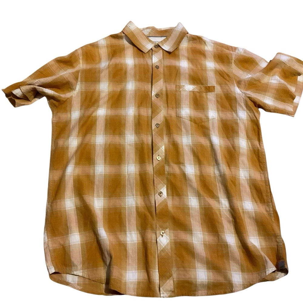 Horny Toad Tan and White Casual Button Down Shirt‎